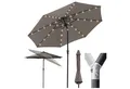 Sekey Sonnenschirm 3m Marktschirm mit Kurbel, Gartenschirm, 8 Streben, Sonnenschutz 50+, LxB: 300,00x300,00 cm, mit/ohne LED-Lichtern, Terrassenschirm Rund