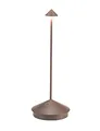 Zafferano, Pina Pro Lampe, Wiederaufladbare und Kabellose Tischlampe mit Touch Control, Geeignet für den Innen- und Außenbereich, Dimmer, 2700 K, Höhe 29 cm, Farbe Corten