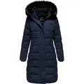 REPUBLIX Winterjacke TALIA Damen Gefütterte Dicke Winter Jacke Mantel Parka mit Kapuze blau XXL