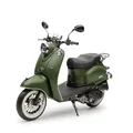 Retro Motorroller MiniMe 50ccm Roller Mofaroller (Grün-Matt, 45 km/h)