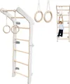 Klettergerüst Indoor fürs Kinderzimmer | Sprossenwand aus Yarnwood | Turnwand + Turnringe | 100% ECO |  EU