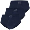 ESGE Herren-Slips mit Eingriff Gr. 6 blau 3er Pack - Pflegeleichte Unterhosen für Männer bei 60°C waschbar, Optimale Passform & bequemes Tragegefühl