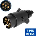 7 polig Anhängerstecker mit Zugentlastung 7 pol Stecker Adapter Stecker AHK KFZ
