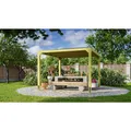 KARIBU Pavillon "Cubus", natur, BxHxT: 320 x 235 x 320 cm - braun