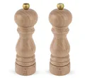 PEUGEOT - Paris u'Select 18 cm Pepper and Salt Mill Set - 6 Predefined Grind Settings - Powdered Salt Innovation, Zirlion Mechanism - PEFC-Certified Wood - Made in France - Natural Finish