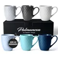 MIAMIO – 6 x 400 ml – Kaffeetassen Set/Becher – Moderne Keramik Tasse Matt – Kaffeetasse groß – Palmanova Kollektion (Ocean)