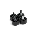 Design61 4x Möbelfüße Ø 30/27 x H 18 mm M6x15 mm Sofa Sessel Füße Kunststoff Möbelgleiter