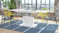 Grand Noir Couchtisch ausziehbar höhenverstellbar 120-180cm in Weiß Hochglanz - Weiß matt modern vielseitig Wohnzimmertisch Esstisch Beistelltisch Sofatisch platzsparend hochwertig Wohnzimmer