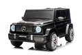 Elektrisches Kinderauto Mercedes-Benz G63 AMG 4x4, Zweisitzer, 24V, schwarz, MP3-Player mit USB/AUX- und Bluetooth-Anschluss, Allradantrieb (4x4), Lithium-Batterie, Eva-Räder mit Federung, lizenziert