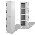 Schließfachschrank Wertfach Spind Metallschrank mit 4 Fächer 180 x 45 x 38 cm DE