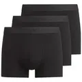 OLYMP Boxershorts (Packung, 3-St., 3er) mit Ton-in-Ton Markenlogo schwarz XXL