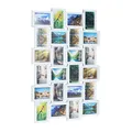 Relaxdays Bilderrahmen für 24 Fotos, 10 x 15, Fotorahmen zum Hängen, Fotocollage gestalten, HBT: 59 x 86 x 2,5 cm, weiß, Plastik, 87 x 60.5 x 3 cm