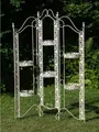 Aubaho Dekoobjekt Paravent Pergola Rankhilfe Blumenampel Blumentopf 16kg Eisen antik Sti