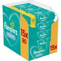 Pampers Fresh Clean feuchte Feuchttücher für Kinder für empfindliche Oberhaut 15x80 St.