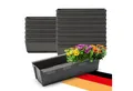 BigDean Blumenkasten Paletten-Einsatz zum Einhängen 37cm anthrazit Pflanzkasten Europalett (Set, 16 St., Kasteneinsätze), Pflanzkasten-, Blumenkasten- Einsatz Paletten.