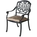 HARTMAN Amalfi Diningsessel, bronze, Alu-Guss, inkl. Wendekissen