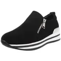 Ital-Design Trendiger Slipper mit exquisite Komfortoptionen Sneaker (89319003) Keilabsatz/Wedge Sneakers Low in Schwarz schwarz 39 EU
