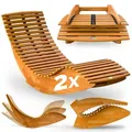 Saunaliege Java 2er-Set klappbar ergonomisch Schaukel fixierbar
