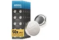 ABSINA 50x AG12 LR43 Batterien Knopfzellen - 1,5V Alkaline Knopfzellen LR43 Knopfzelle, (50 St)