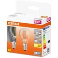 Osram Led Leuchtmittel Retrofit Cl P 40 E14 4w 2er Pack Warmweiß, Klar Leuchtmittel
