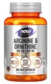 Now Foods Arginine & Ornithine 500mg / 250mg - 100 Kapseln (15,36 EUR/100 g)