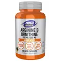 Now Foods L-Arginin 500 mg und L-Ornithin 250 mg - 100 Kapseln