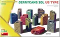 MiniArt 24006 1:24 US Kanister 20 Liter - originalgetreue Nachbildung, Modellbau, Plastik Bausatz, Basteln, Hobby, Kleben, Modellbausatz, Zusammenbauen
