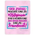 speecheese Metallschild Der Zufall machte uns zu Kolleginnen Metallschild in 15x20 cm mit zum 20 x 15 cm | 15 cm x 20 cm