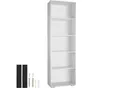 tectake® Bücherregal, MDF, bodenschonende Kunststofffüße, 60 x 30 x 190 cm