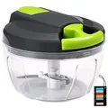 Sinnsally Zwiebelschneider Manuell,Zwiebel Zerkleinerer mit Seilzug,Gemüseschneider Manuell,Vegetable Onion Chopper Manual Multizerkleinerer,Multischneider,Blitzhacker Knoblauchhacker Universalhacker