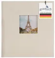 goldbuch 27 723 Bella Vista Fotoalbum mit Bildausschnitt Sandgrau, Erinnerungsalbum im Format 30 x 31 cm, Foto Album 60 weiße Seiten mit Pergamin-Trennblättern, Fotobuch mit Leineneinband, Grau