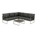 4tlg Garten Lounge Set Ecksofa Gartensofa Terrassenmöbel Tisch grau