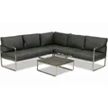 greemotion Garten Lounge Set Boston | Aluminium-Schwarz | Lounge-Set Outdoor