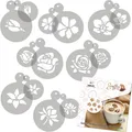 14 Stück Kaffee und Kuchen Decorations Schablonen // 11cm und 7cm // BLUMEN