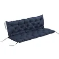 Outsunny 3 Sitzer Bankauflage 150 x 98 x 8 cm Sitzkissen mit Bändern Rückenkissen für Indoor/Outdoor Polster Auflage für Sitzbank Gartenbank Gartenmöbel Hollywoodschaukeln Dunkelblau