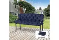 Outsunny Bankauflage 3 Sitzer, 150 x 98 x 8 cm, mit Bändern, Outdoor/Indoor, (Set, 1 St., 1 Sitzkissen), für Gartenmöbel, Fensterbank Sitzbank, Hollywoodschaukel, Blau