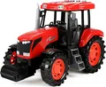 TRAKTOR mit Licht Ton Friction 27cm Rot Spielzeug Fahrzeug Bauer Bauernhof 52