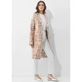 Alba Moda Kurzmantel Strickmantel braun 36