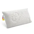 FMP Matratzenmanufaktur Orthopädisches Nackenstützkissen viscoelastisches Kissen, Visco Kopfkissen, Kissen, Nackenkissen, 13 cm hoch, weiß