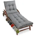 sunnypillow Liegenauflage 200 x 60 - Auflage für Gartenliege extra dick 13cm - Outdoor, wasserdicht, UV Lichtecht - Polster für Sonnenliege - Polsterauflagen für Liegestuhl - Kissen Grau