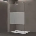 Luxus Duschwand Für Dusche Duschabtrennung 100x200cm Walk-in Dusche 8mm Esg-sicherheitsglas Milchglas-streifen Inkl. Nanobeschichtung Bremen01ms - Doporro