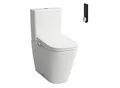 LAUFEN WC-Sitz+Deckel CLEANET MEDA Silent Flush, Spülrandl. Stand-WC-Kombi, weiß , H606110000S002 H606110000S002