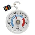 TFA Dostmann Analoges Kühlthermometer mit Haken, 14.4005, handlich, mit Kühlzonen, für Kühlschrank, Gefrierschrank und Kühlhaus zur Temperaturkontrolle, bis -40°C, weiß