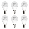 6 x Attralux LED Leuchtmittel Tropfen 3,3W = 25W E14 klar Kugel warmweiß 2700K