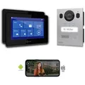 Goliath Intercom Video-Türsprechanlage Goliath Basic Line 2-Draht Video Türsprechanlage Schwarz/Silber (Privat oder Gewerblich) schwarz