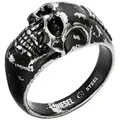 Diesel Fingerring Diesel Unisex-Herrenring Edelstahl Totenkopf schwarz 50