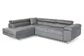 COMFORTINO FURNITURE Ecksofa mit Schlaffunktion PASTI L-Form, Sofa Couch mit Bettkasten, 3-Sitzer Eckcouch, Schlafsofa für Wohnzimmer, Big Sofa Couch mit Schlaffunktion (Hellgrau, Ottomane Links)