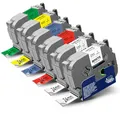 6x Labelwell 24mm kompatibel Schriftband für Brother TZe-251 TZe-151 TZe-451 TZe-551 TZe-651 TZe-751 TZe P-touch Bänder 24mm für Brother PT-E550W PT-P700 PT-P750W PT-D600 PT-P710BT PT-D600VP PT-E500
