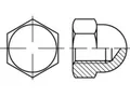 25 x Hutmuttern DIN 1587-Messing M16 VE25, CAB FASTENING