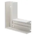 Kabelkanal PVC Kanal Schacht BR Brüstungskanal 70x100 mm Flachwinkel reinweiss GEWISS NP 52000